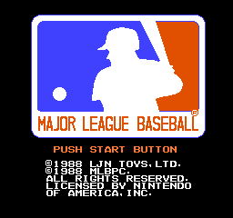 Major League Baseball Title Screen